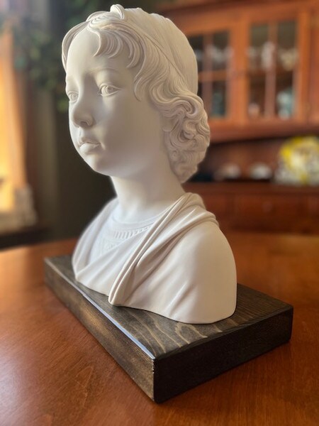 Museum Bust of Boy by Andrea della Robbia Statue Statuary Sculptures